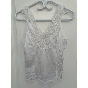 Vintage Lingerie White Lace Tank Top